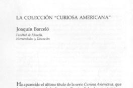 La Colección "Curiosa americana"
