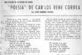 Poesía" de Carlos René Correa  [artículo] Jaime González Colville.
