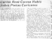 Carlos René Correa habló sobre poetas curicanos.  [artículo]