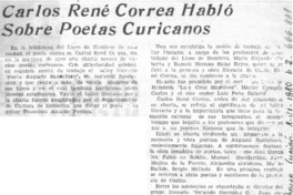 Carlos René Correa habló sobre poetas curicanos.  [artículo]