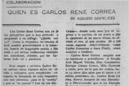 Quien es Carlos Rene Correa  [artículo] Augusto Santelices.
