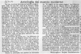 Antología del cuento moderno  [artículo] Wellington Rojas Valdebenito.