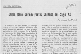Carlos René Correa: Poetas chilenos del siglo veinte