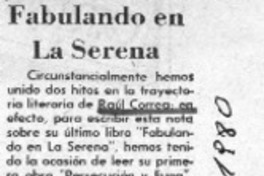 Fabulando en La Serena  [artículo] Eugenio García-Díaz.