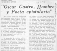 Oscar Castro, hombre y poeta.