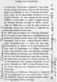 Familias chilenas  [artículo] Antonio Cárdenas Tabies.