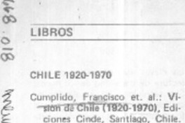Chile 1920-1970.