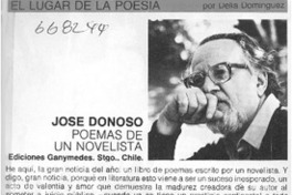 José Donoso. Poemas de un novelista