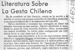 Literatura sobre la gesta chilena  [artículo] Juan Lira V.