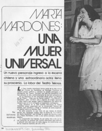 Marta Mardones: una mujer universal