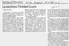 La escritora Trinidad Cuyot