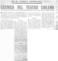 Crónica del teatro chileno.