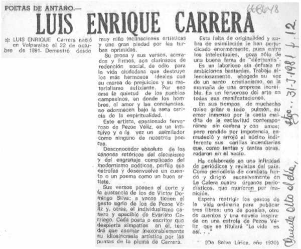 Luis Enrique Carrera.