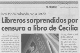 Libreros sorprendidos por censura a libro de Cecilia