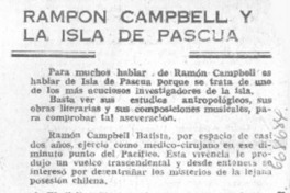 Ramón Campbell y la Isla de Pascua.