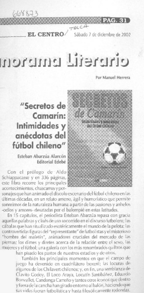 "Secretos de camarín, intimidades y anécdotas del futbol chileno"