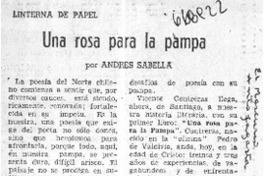 Una rosa para la pampa  [artículo] Andrés Sabella.