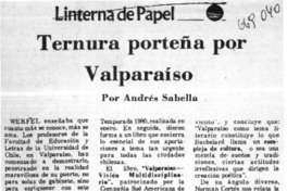 Ternura porteña por Valparaíso  [artículo] Andrés Sabella.