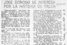 José Donoso se interesa por la historia de Talca.