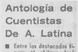 Antología de cuentistas de A. Latina.