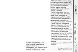 La antimadre  [artículo] Juan Anotnio Massone.