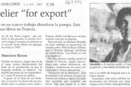 Rivera Letelier "for export"
