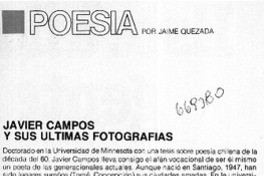 Javier Campos y sus últimas fotografías