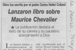 Lanzaro libro sobre Maurice Chevalier.