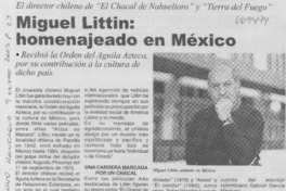Miguel Littin: homenajeado en México.