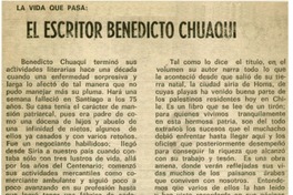 El escritor Benedicto Chuaqui