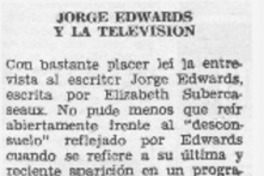 Jorge Edwards y la televisión