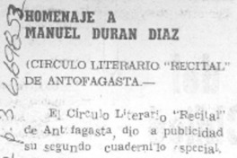 Homenaje a Manuel Durán Díaz
