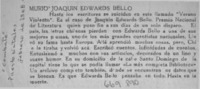 Murió Joaquín Edwards Bello.