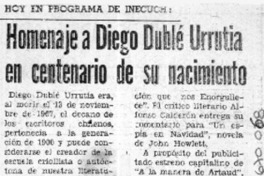 Homenaje a Diego Dublé Urrutia en centenario de su nacimiento.