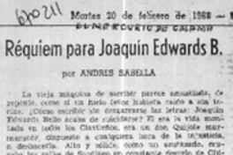Réquiem para Joaquín Edwards B.