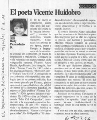 El poeta Vicente Huidobro