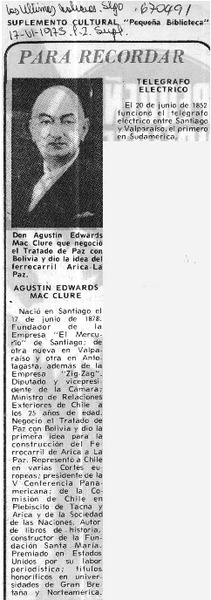 Agustín Edwards Mac Clure.