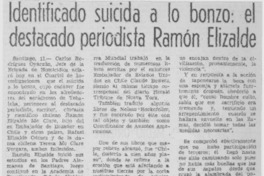 Identificado suicida a lo bonzo, el destacado periodista Rafael Elizalde.