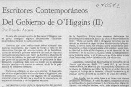 Escritores contemporáneos del Gobierno de O'Higgins (II).