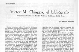 Víctor M. Chiappa, el bibliógrafo