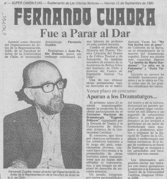 Fernando Cuadra fue a parar al Dar.