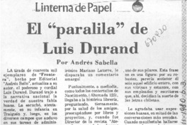 El "paralila" de Luis Durand