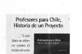 Profesores para Chile, historia de un proyecto.