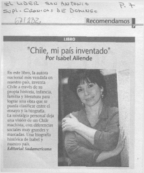"Chile, mi país inventado".