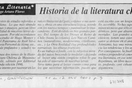 Historia de la literatura chilena.
