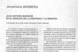 Juan Antonio Massone, en el rescate de la identidad y la memoria
