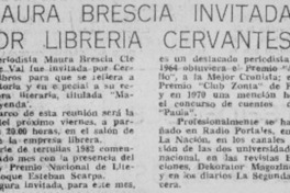 Maura Brescia invitada por librería Cervantes.