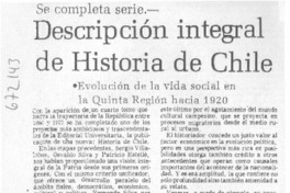 Descripción integral de Historia de Chile.