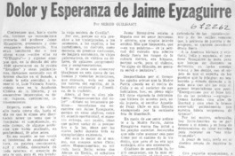 Dolor y esperanza de Jaime Eyzaguirre