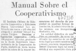 Manual sobre el cooperativismo